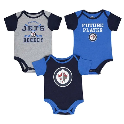 NHL Infant 3Pc Onesie Set Future Player Jets