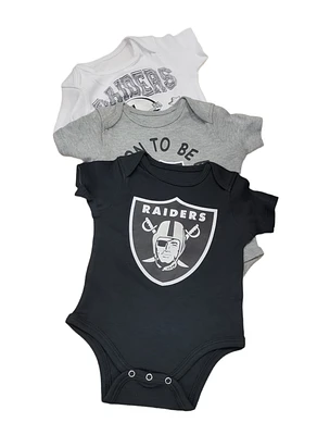 NFL Infant 3Pc Onesie Set Born to Be Creeper Raiders