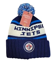 NHL Knit Hat Pillow Line Jets (Navy Blue)