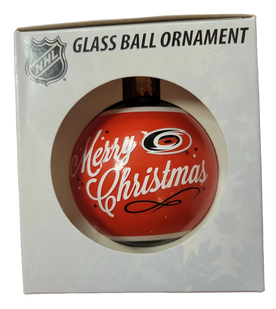 NHL Ornament Glass Ball Hurricanes