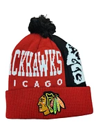 NHL Youth Knit Hat Impact Cuffed Pom Blackhawks