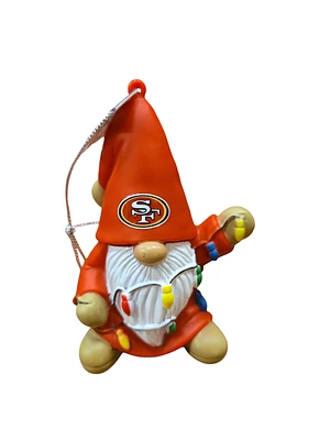 NFL Ornament Gnome With Lights 49ers