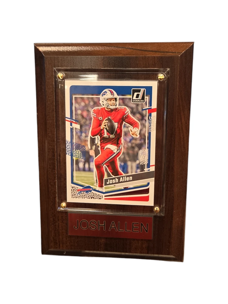 NFL Collectible Plaque with Card 4x6 Donruss Josh Allen Bills