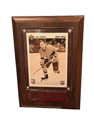 NHL Collectible Plaque with Card 4x6 Black & White Guy Lafleur Canadiens