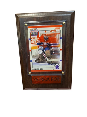 NHL Collectible Plaque with Card 4x6 Upper Deck Patrick Roy Canadiens