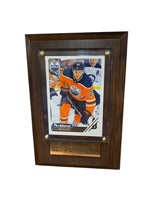 NHL Collectible Plaque with Card 4x6 Parkhurst Home Jersey Leon Draisaitl Oilers