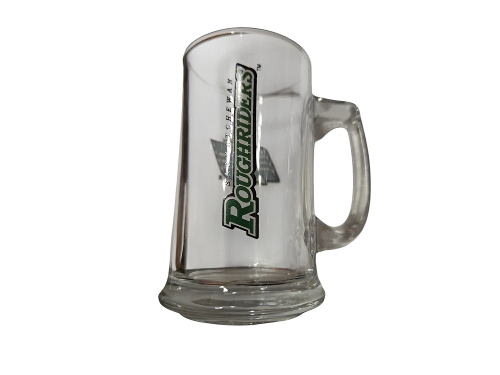 CFL Beer Mug 15 Oz Glass Sport w/Wordmark Roughriders