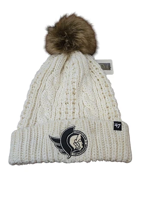 NHL Ladies Knit Hat '47 Meeko Cuff Senators (White)