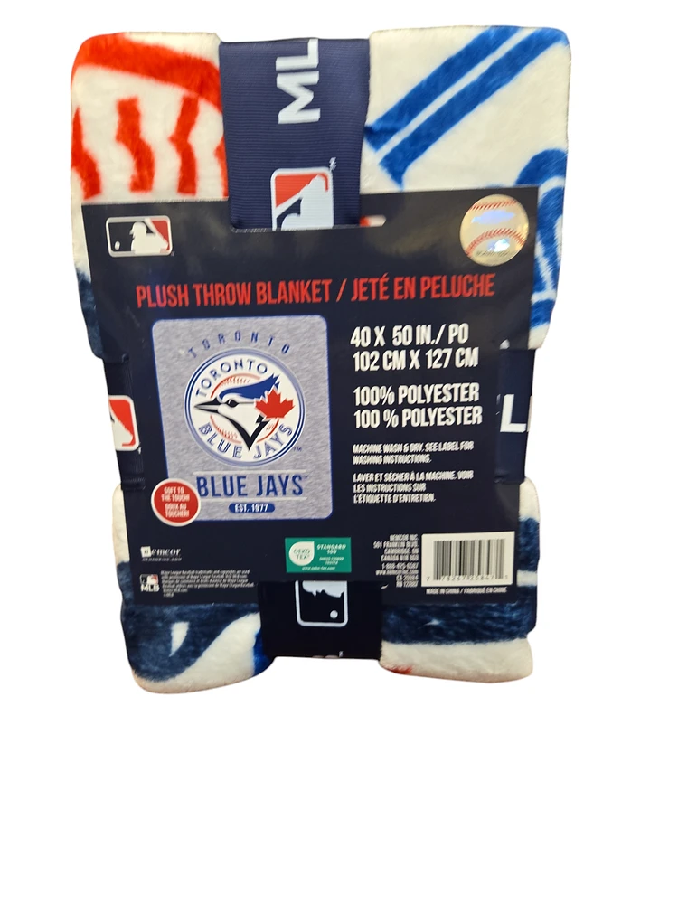 MLB Micro Plush Throw Blanket Blue Jays