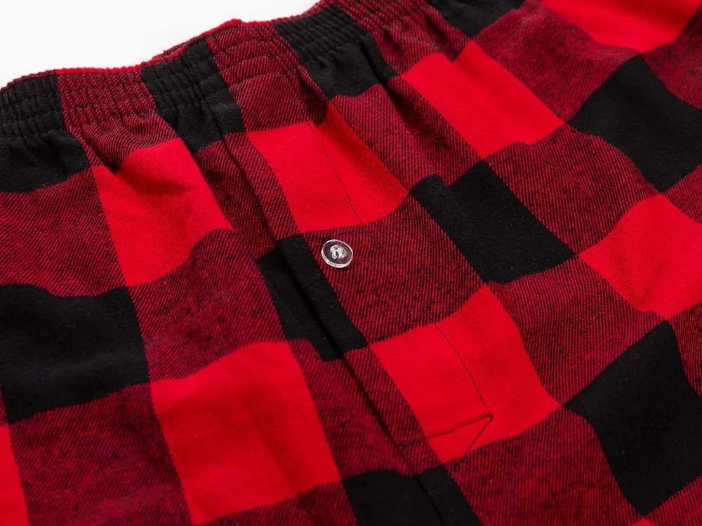 NHL PJ Shorts Buffalo Plaid Blackhawks