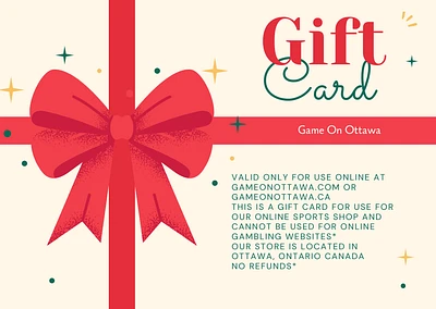 GAME ON OTTAWA ONLINE GIFT CARD