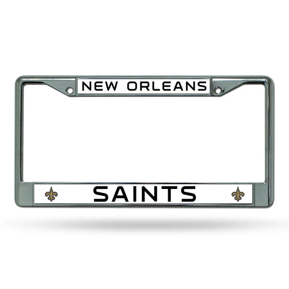 NFL License Plate Frame Chrome Saints