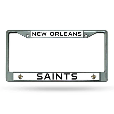 NFL License Plate Frame Chrome Saints