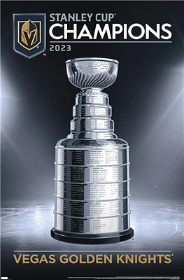 NHL Wall Poster Logo Stanley Cup Champions 2023 Golden Knights