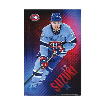 NHL Player Wall Poster Nick Suzuki Canadiens