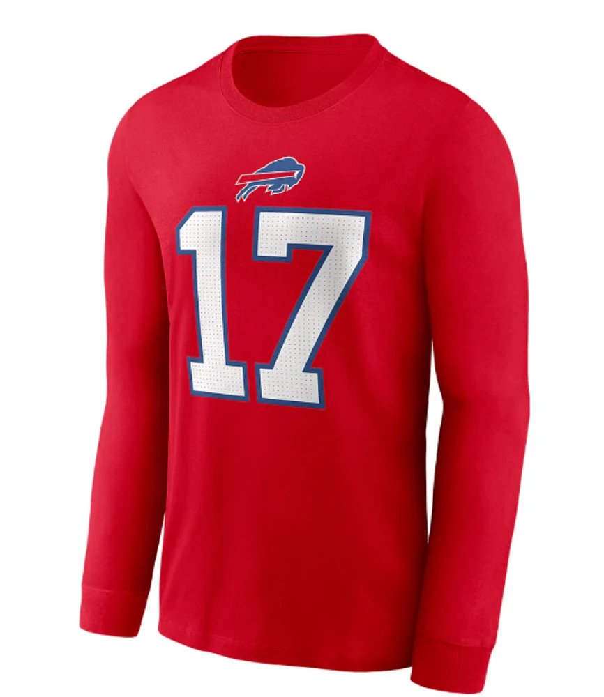 NFL Long Sleeve Player Red Josh Allen Bills