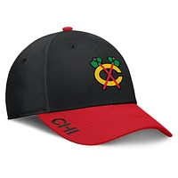 NHL Hat Structured Stretch Authentic Pro Rink Flex Two Tone 2024 Blackhawks