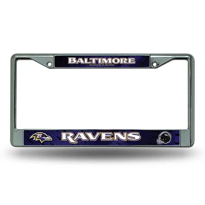 NFL License Plate Frame Chrome Ravens