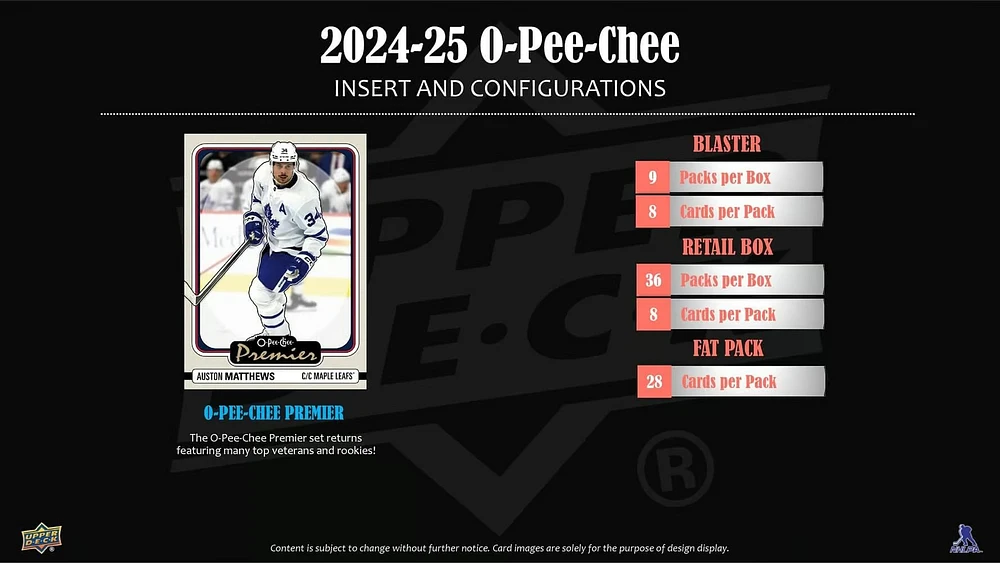 NHL Hockey Cards O-Pee-Chee 2024-25 (Blaster Box)