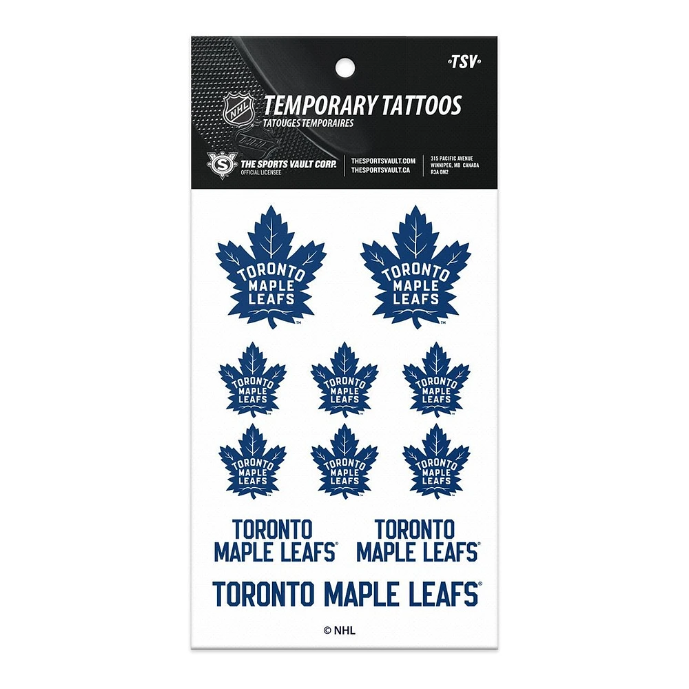 NHL Temporary Tattoo Sheet Maple Leafs