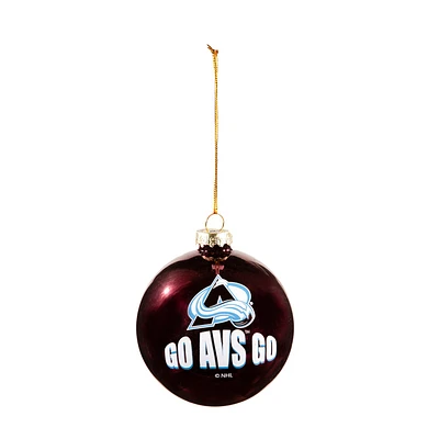 NHL Ornament Blown Glass Avalanche