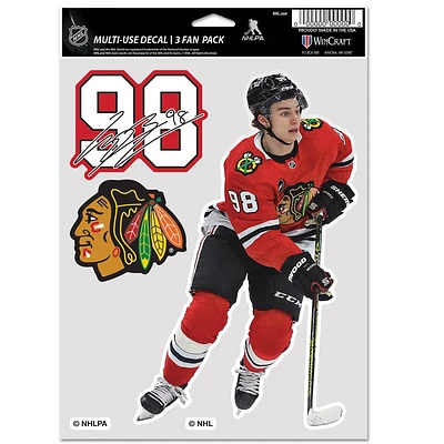 NHL Player Decal Multi Use 3 Pack Connor Bedard Blackhawks