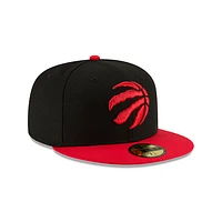 NBA Hat 5950 Basic Two Tone Raptors (Black and Red)