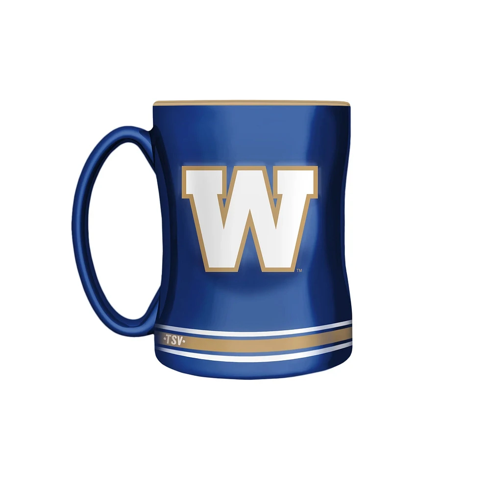 CFL Coffee Mug Sculpted Relief Blue Bombers