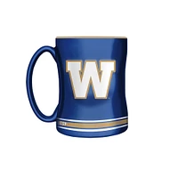 CFL Coffee Mug Sculpted Relief Blue Bombers