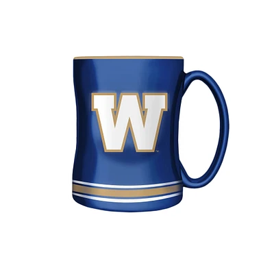 CFL Coffee Mug Sculpted Relief Blue Bombers