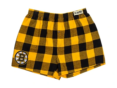 NHL PJ Shorts Buffalo Plaid Bruins