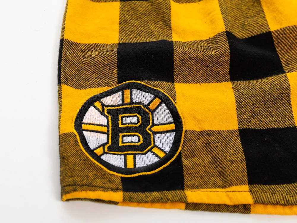 NHL PJ Shorts Buffalo Plaid Bruins