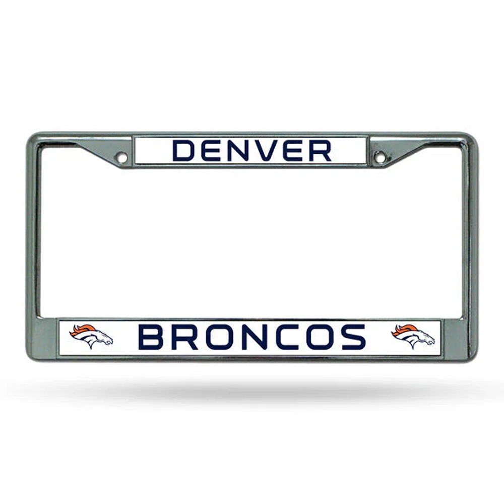 NFL License Plate Frame Chrome Broncos