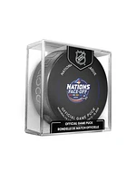 NHL Game Puck 4 Nations Face-Off Montreal Feb-17-20 2025 Official Game Puck Design- in Cube