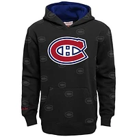 NHL Youth Hoodie Allover Logo Print Canadiens