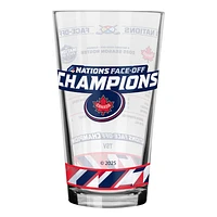 NHL 4 Nations Face-Off 2025 Canada Champions 16oz. Roster Mixing Glass