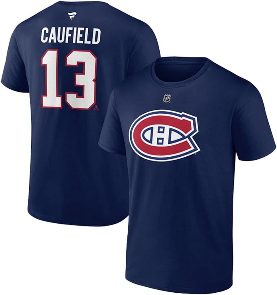 NHL Player T-Shirt Authentic Stack Cole Caufield Canadiens (Navy) (New Number 13)