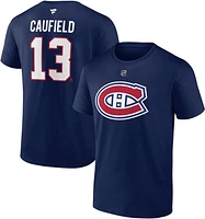 NHL Player T-Shirt Authentic Stack Cole Caufield Canadiens (Navy) (New Number 13)