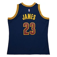 NBA Hardwood Classics Player 2015-16 Swingman Jersey Lebron James Cavaliers (Navy Blue)