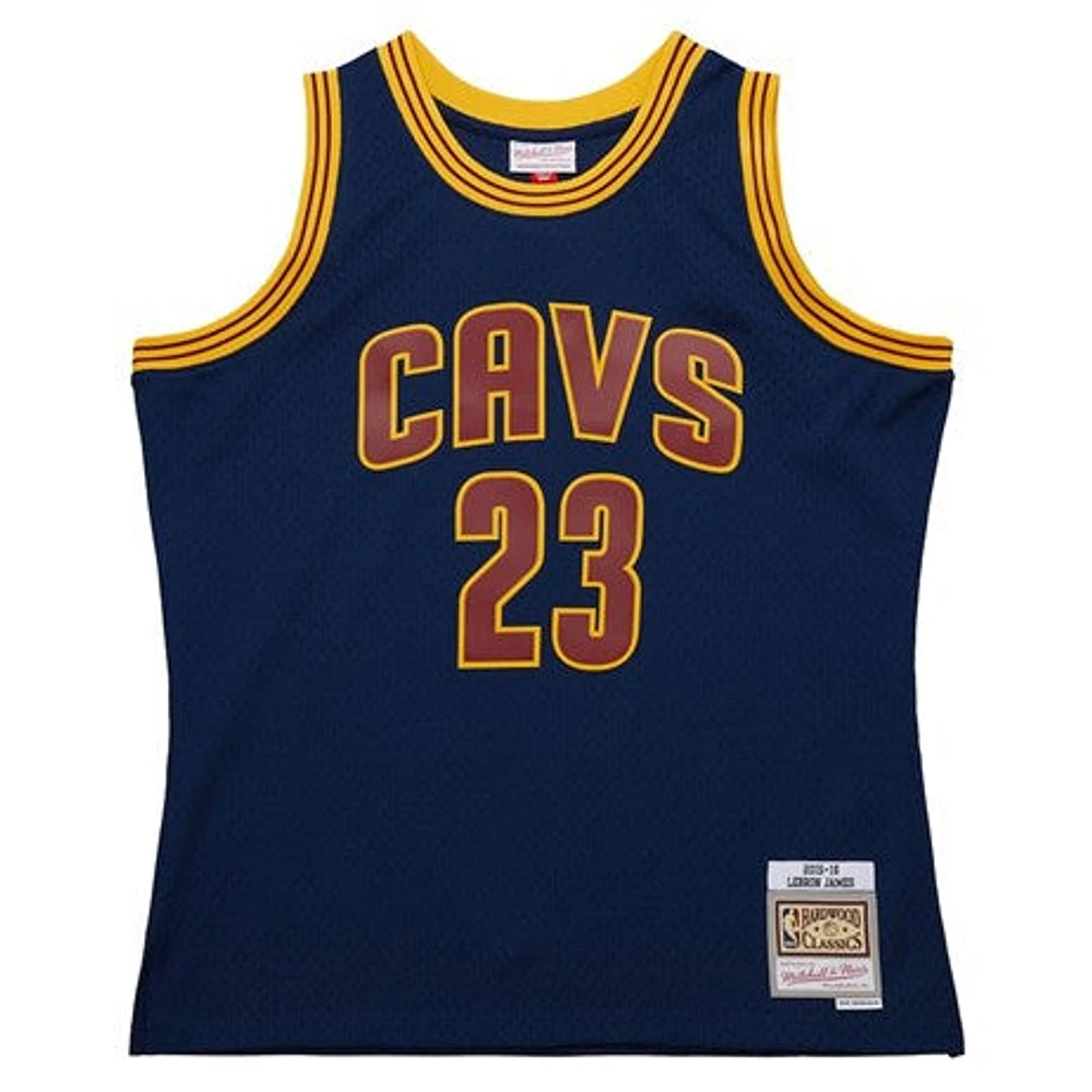 NBA Hardwood Classics Player 2015-16 Swingman Jersey Lebron James Cavaliers (Navy Blue)