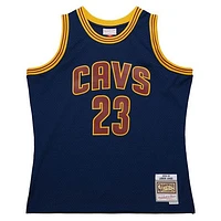 NBA Hardwood Classics Player 2015-16 Swingman Jersey Lebron James Cavaliers (Navy Blue)