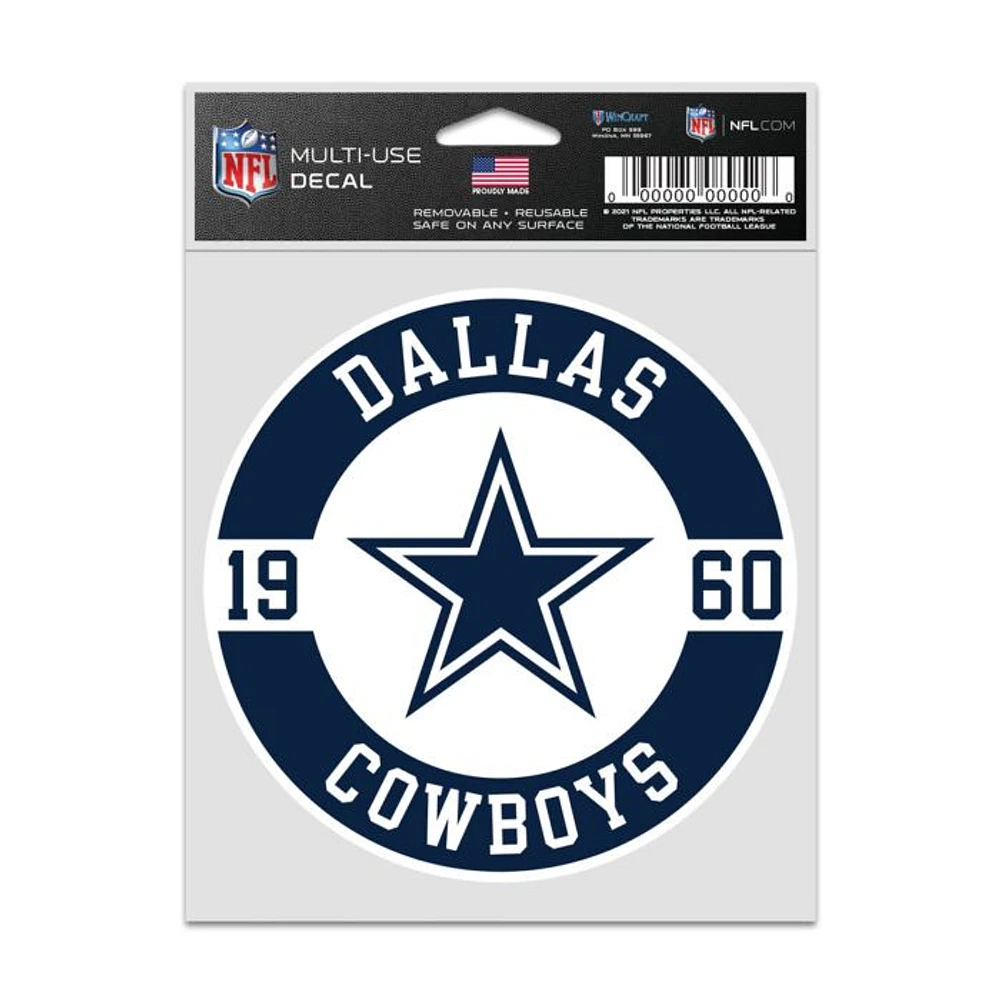 NFL Multi Use Decal 3.75x5 Est. Cowboys