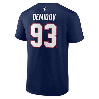 NHL Player T-Shirt Authentic Stack Ivan Demidov Canadiens (Navy)