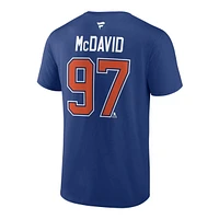 NHL Player T-Shirt Authentic Stack Connor McDavid Oilers (Royal Blue)