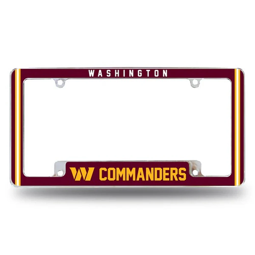 NFL License Plate Frame Chrome Commanders
