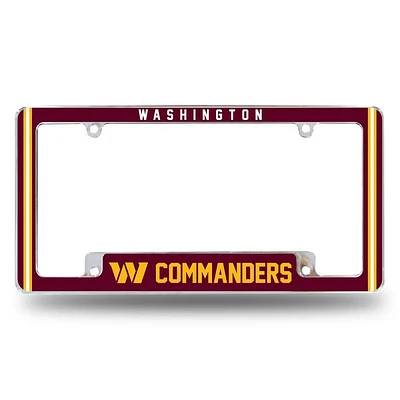 NFL License Plate Frame Chrome Commanders