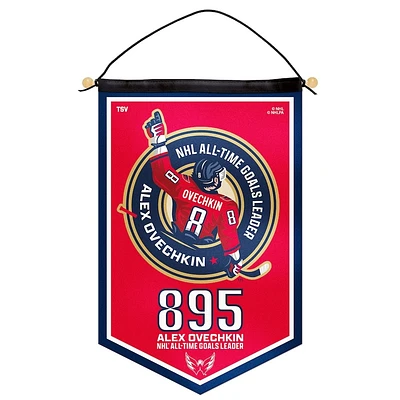 NHL Felt  12" x 18" Victory Banner NHL All-Time Leading Goal Scorer Alexander Ovechkin  Capitals (Copy)