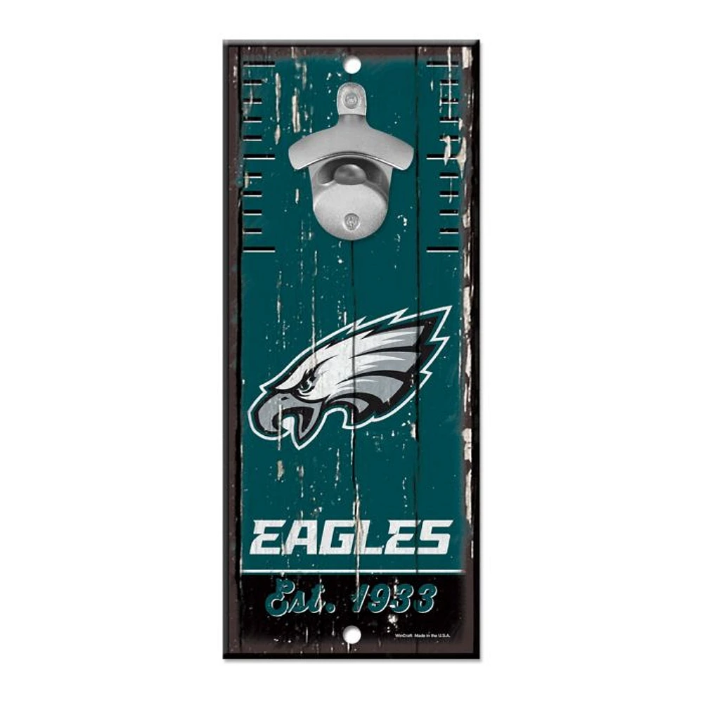 NFL Wooden Bottle Opener Sign Eagles