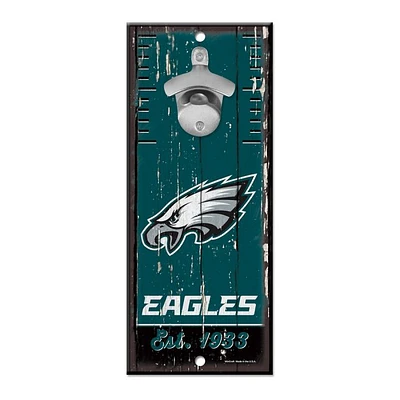 NFL Wooden Bottle Opener Sign Eagles