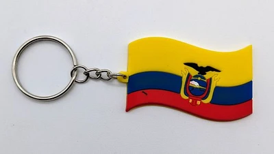 Country Keychain Rubber Flag Ecuador